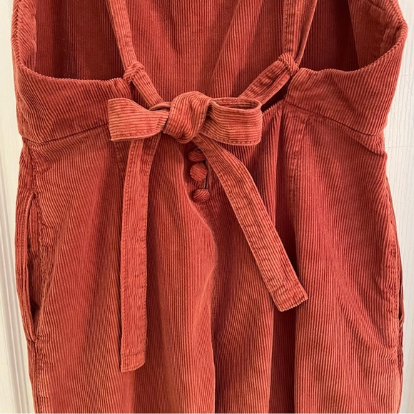 Free People Rust Terra Cotta Josephine Corduroy Overalls - Picture 6 of 9